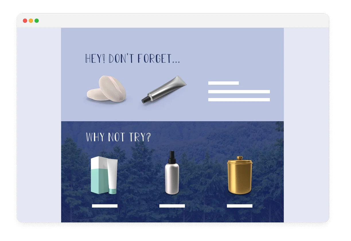 Abandoned cart email with personalized product recommendations